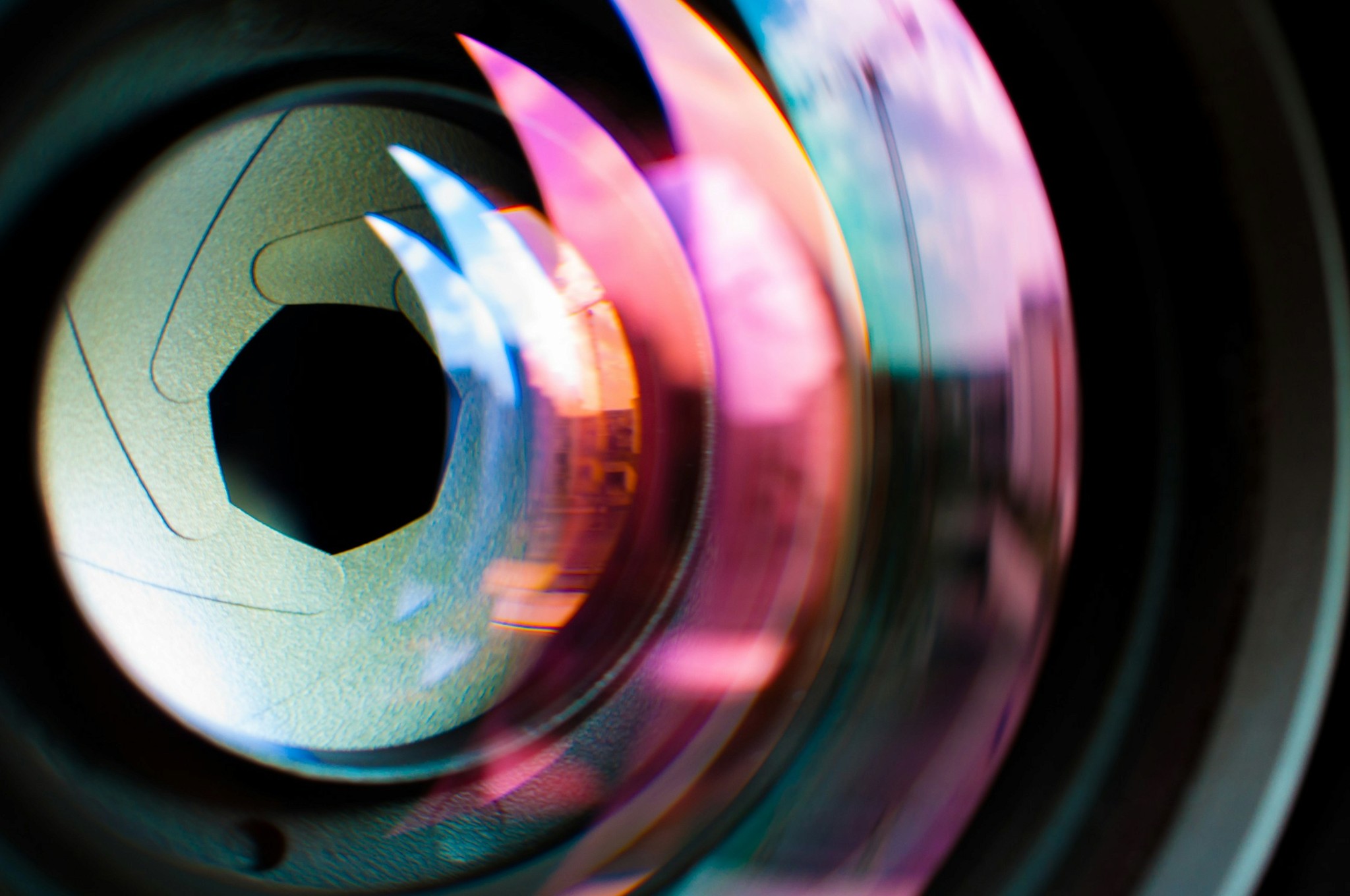 Close-up of a camera lens